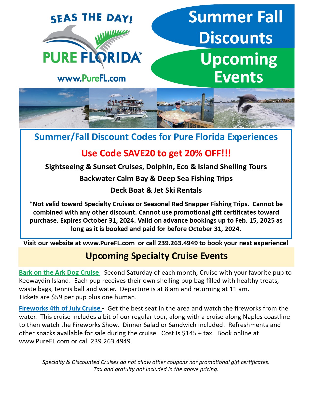 PURE FL Summer/Fall Discounts!